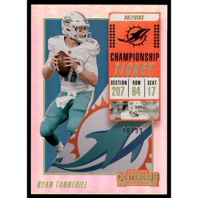 2018 Panini Contenders Championship Ticket #42 Ryan Tannehill