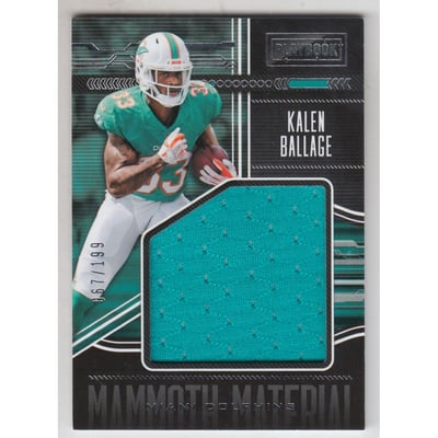 2018 Panini Playbook Mammoth Materials #16 Kalen Ballage