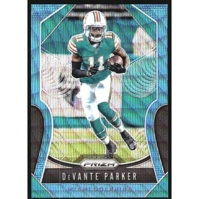 2019 Panini Prizm Prizms Blue Wave #9 DeVante Parker