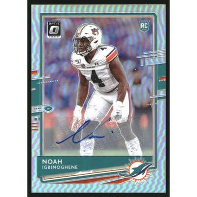 2020 Donruss Optic Rookies Autographs Holo #111 Noah Igbinoghene/75