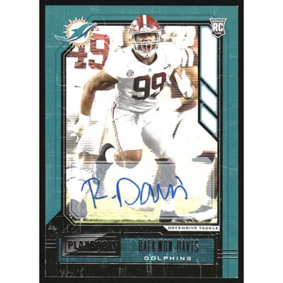 2020 Panini Playbook Rookies Signatures #187 Raekwon Davis