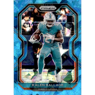 2020 Panini Prizm Prizms Blue Ice #14 Kalen Ballage