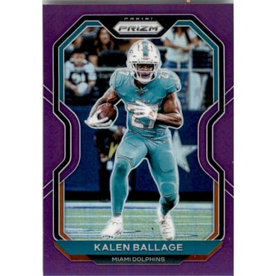2020 Panini Prizm Prizms Purple #14 Kalen Ballage