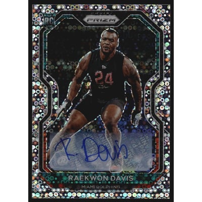 2020 Panini Prizm Rookie Autographs Prizms No Huddle #341 Raekwon Davis