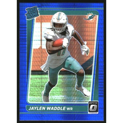 2021 Donruss Optic Blue Hyper #208 Jaylen Waddle RR