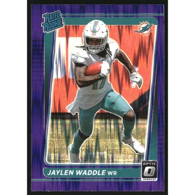2021 Donruss Optic Purple Shock #208 Jaylen Waddle RR