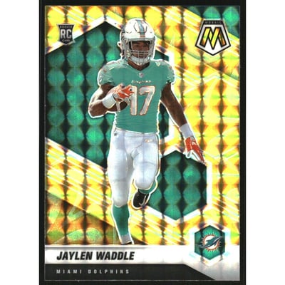 2021 Panini Mosaic Mosaic Reactive Yellow #308 Jaylen Waddle