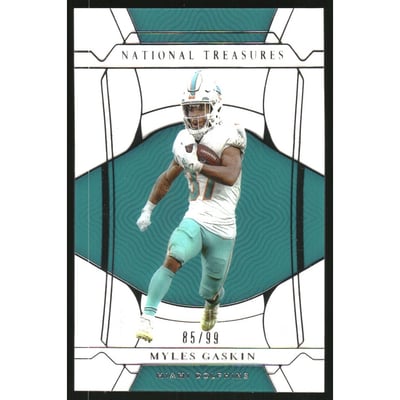2021 Panini National Treasures #49 Myles Gaskin
