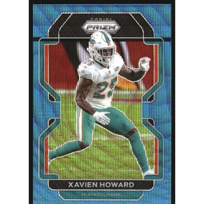 2021 Panini Prizm Prizms Blue Wave #111 Xavien Howard