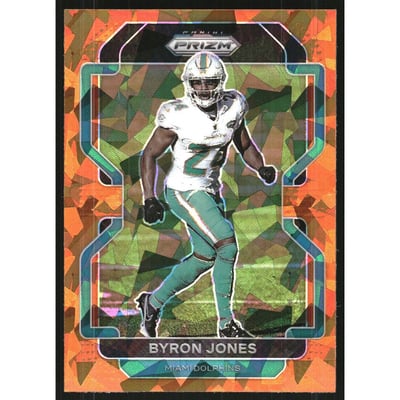 2021 Panini Prizm Prizms Orange Ice #110 Byron Jones