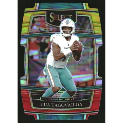 2021 Select Prizm Red and Yellow Die Cut #22 Tua Tagovailoa