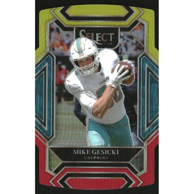 2021 Select Prizm Red and Yellow Die Cut #222 Mike Gesicki