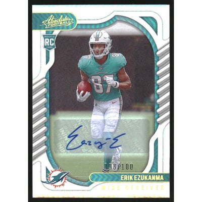 2022 Absolute Signature Rookies Spectrum #139 Erik Ezukanma/100