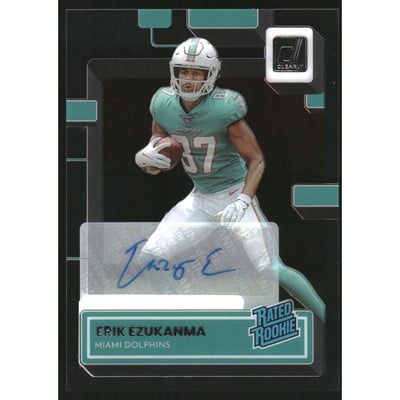 2022 Clearly Donruss Clearly Rated Rookie Autographs #89 Erik Ezukanma