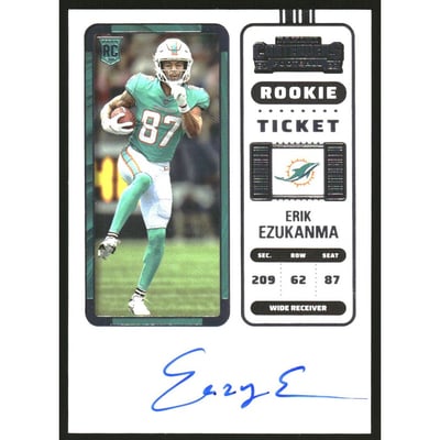 2022 Panini Contenders #116A Erik Ezukanma AU RC