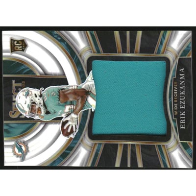 2022 Select Jumbo Rookie Swatch Prizm White #35 Erik Ezukanma