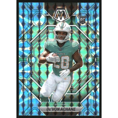 2023 Panini Mosaic Mosaic Reactive Blue #312 De'Von Achane