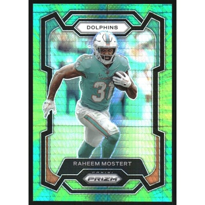 2023 Panini Prizm Prizms Hyper #189 Raheem Mostert