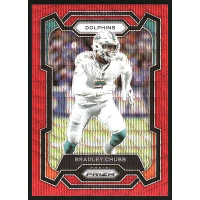 2023 Panini Prizm Prizms Red Wave #186 Bradley Chubb