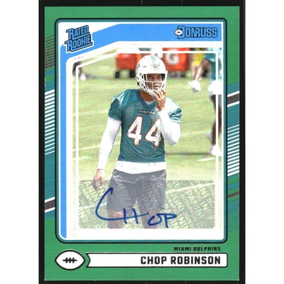 2024 Donruss Rated Rookies Autographs Green #351 Chop Robinson