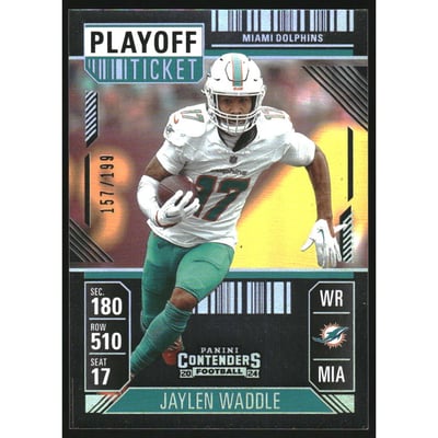 2024 Panini Contenders Playoff Ticket #63 Jaylen Waddle