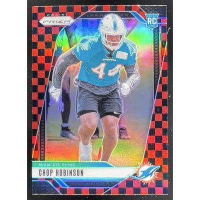 2024 Panini Prizm Black and Red Checker Prizm #319 Chop Robinson RC