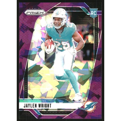 2024 Panini Prizm Prizms Purple Ice #348 Jaylen Wright