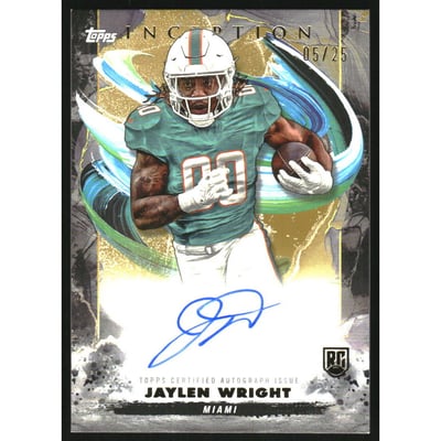 2024 Topps Inception Rookie Autographs Gold #RAJWR Jaylen Wright