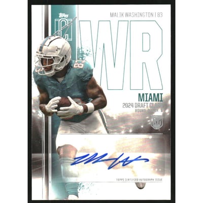 2024 Topps Signature Class Rookie Autographs #RCAMWA Malik Washington CLASS I