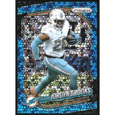2025 Panini Prizm Prizms No Huddle Blue #129 Jordyn Brooks