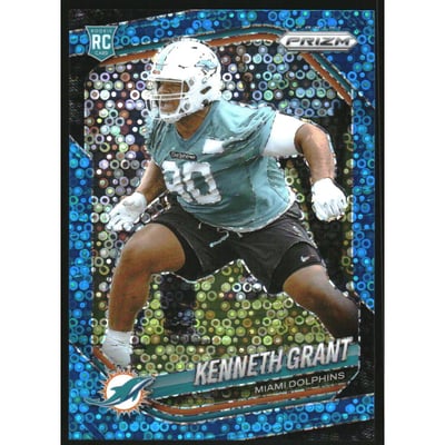 2025 Panini Prizm Prizms No Huddle Blue #374 Kenneth Grant