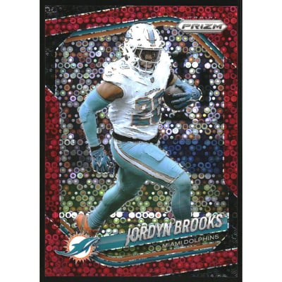 2025 Panini Prizm Prizms No Huddle Red #129 Jordyn Brooks