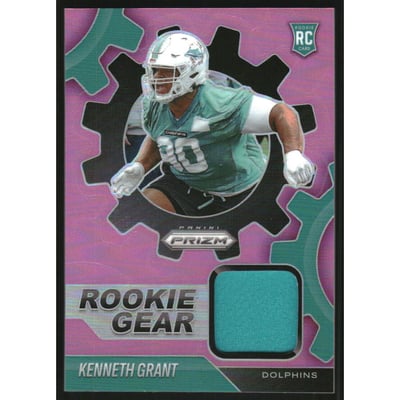 2025 Panini Prizm Rookie Gear Purple Pulsar #32 Kenneth Grant