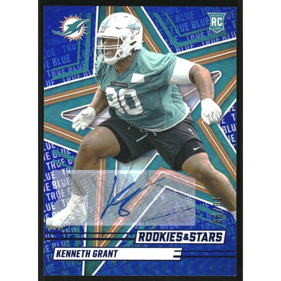 2025 Rookies and Stars Signatures True Blue #150 Kenneth Grant