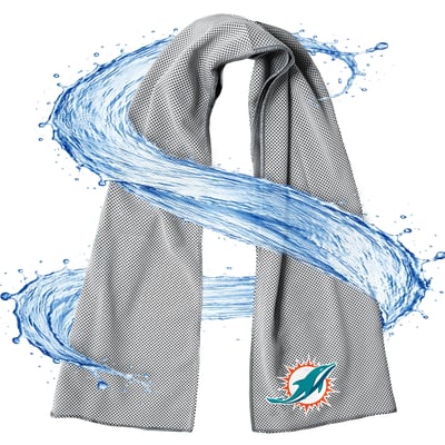 Miami Dolphins ActionHeat AlphaCool Mesh Instant Cooling Towel