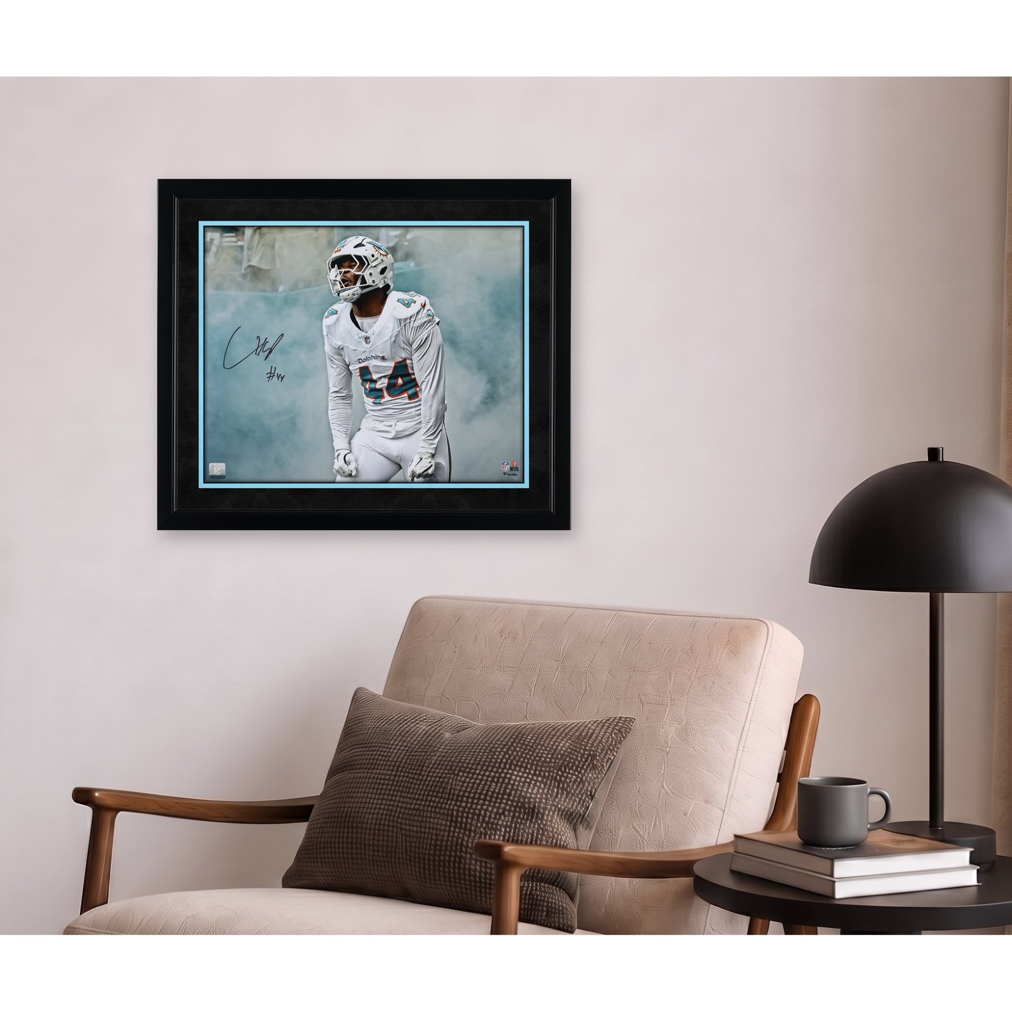 Chop Robinson Miami Dolphins Autographed "16 x 20" Entrance with Smoke Photograph