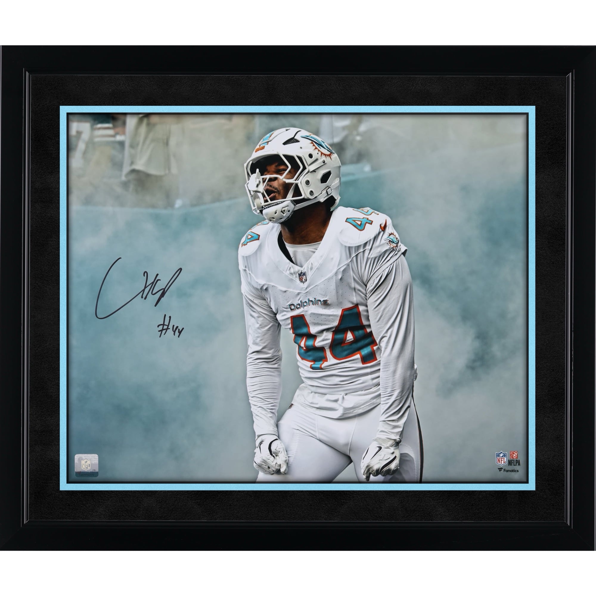Chop Robinson Miami Dolphins Autographed "16 x 20" Entrance with Smoke Photograph
