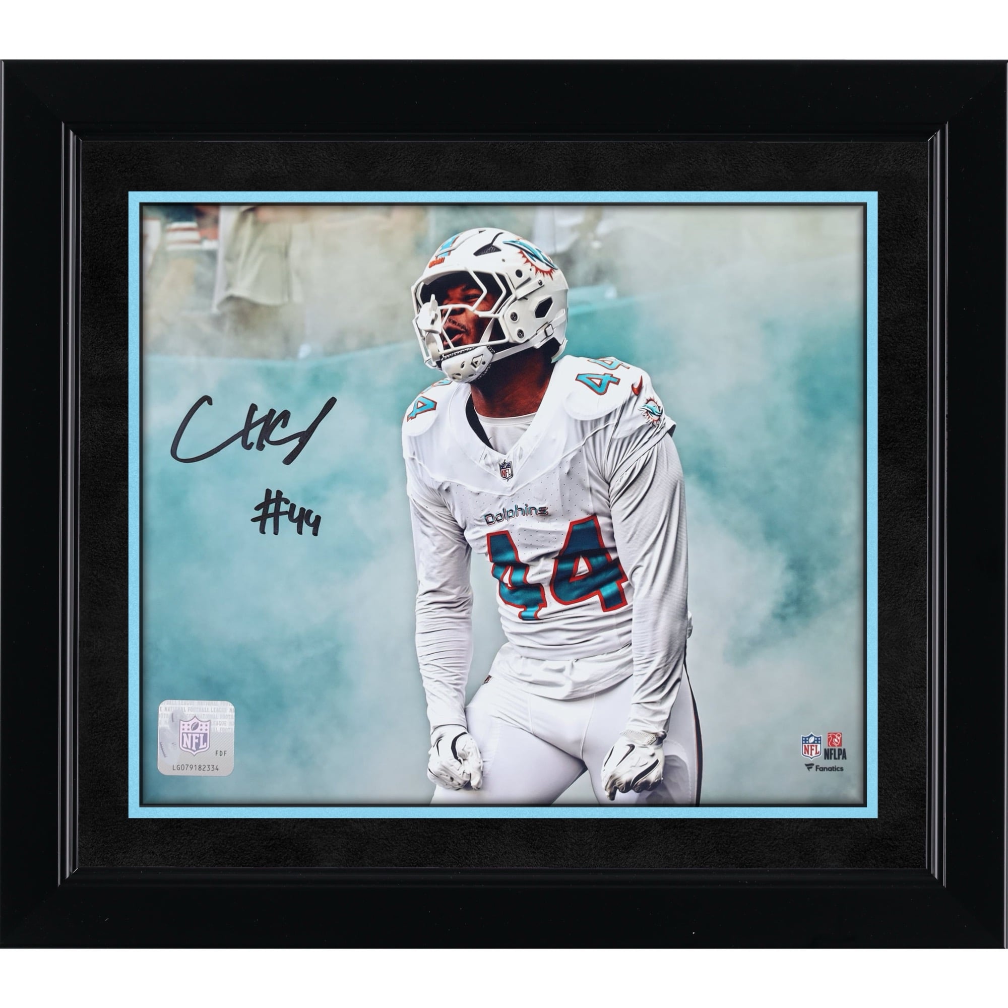 Chop Robinson Miami Dolphins Autographed 8" x 10" Entrance with Smoke Photograph