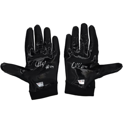 Chop Robinson Miami Dolphins Autographed Fanatics Authentic Game-Used Black Nike Gloves vs. Green Bay Packers on November 28, 2024