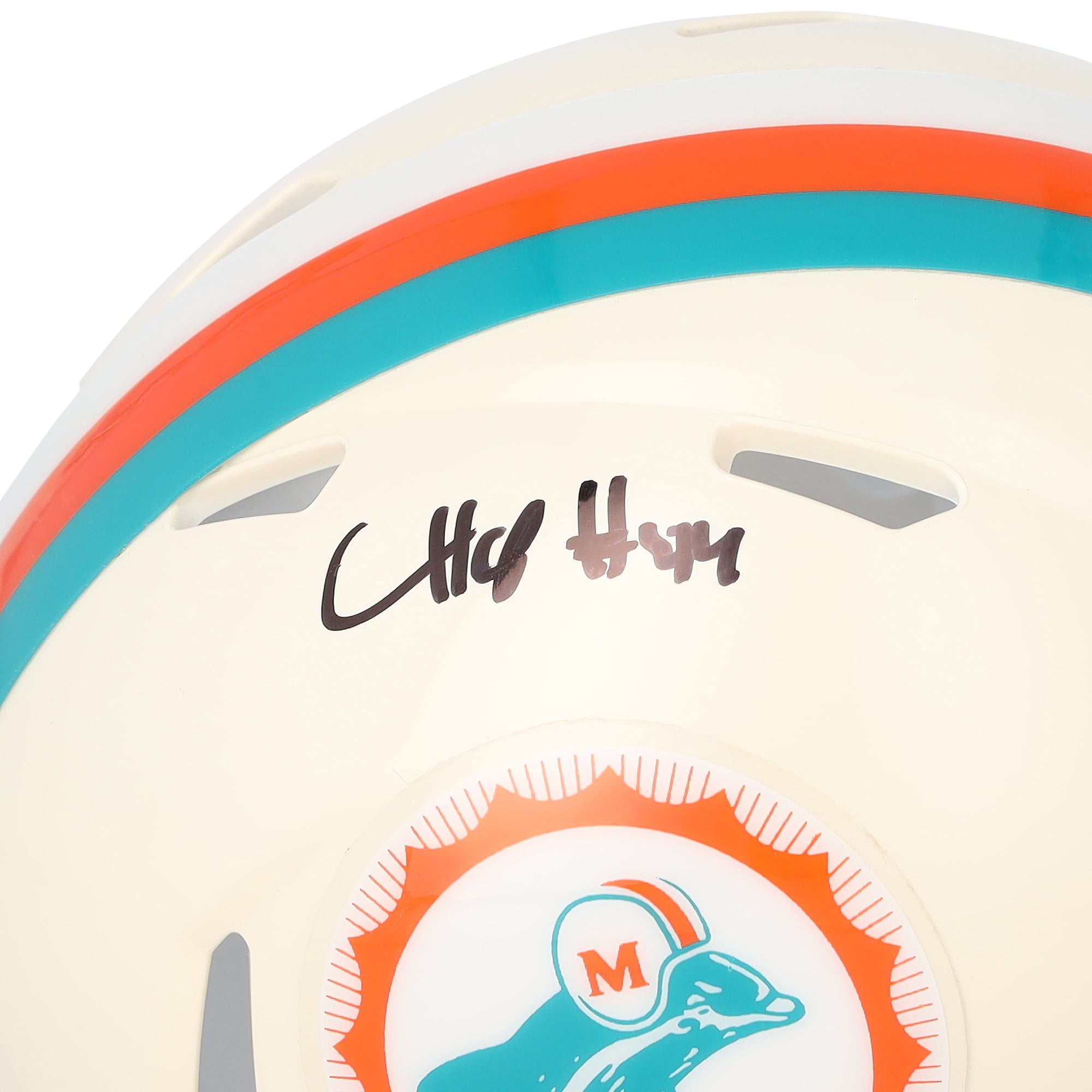 Chop Robinson Miami Dolphins Autographed Riddell Retro Speed Mini Helmet