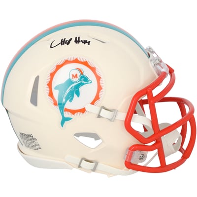Chop Robinson Miami Dolphins Autographed Fanatics Authentic Riddell Retro Speed Mini Helmet