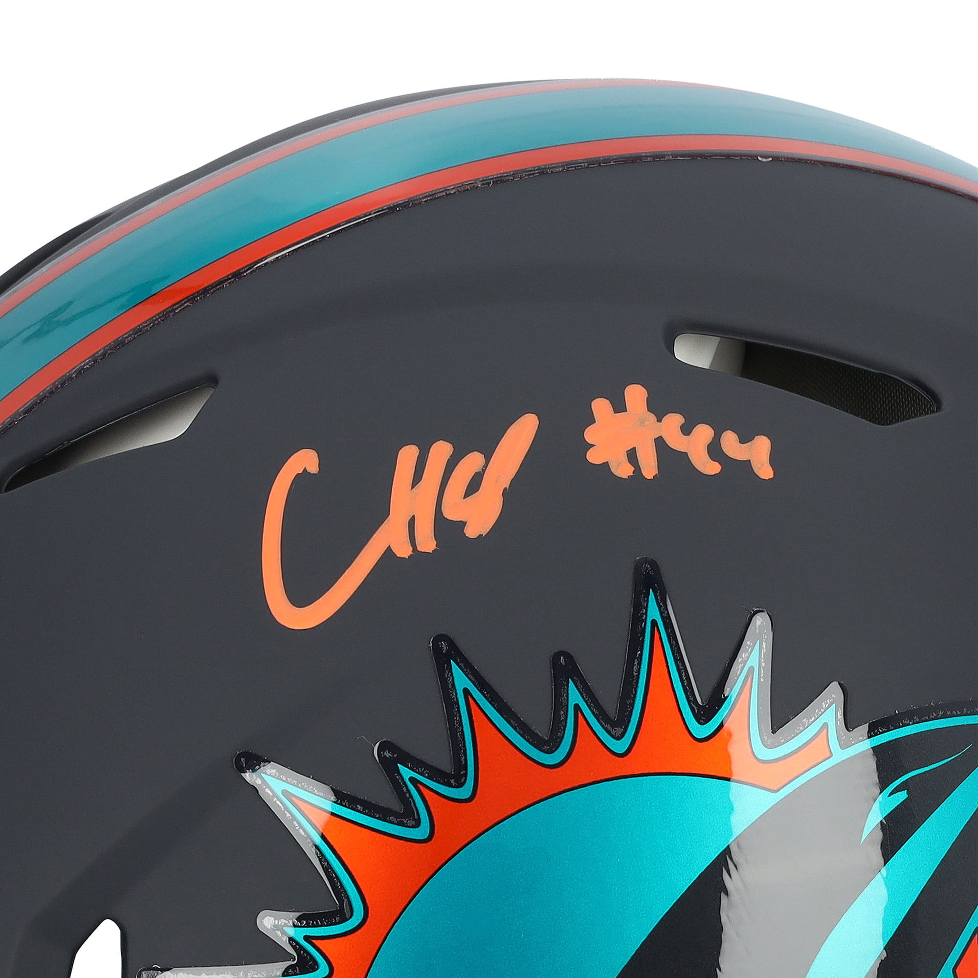 Chop Robinson Miami Dolphins Autographed Riddell Rivalry Speed Authentic Helmet