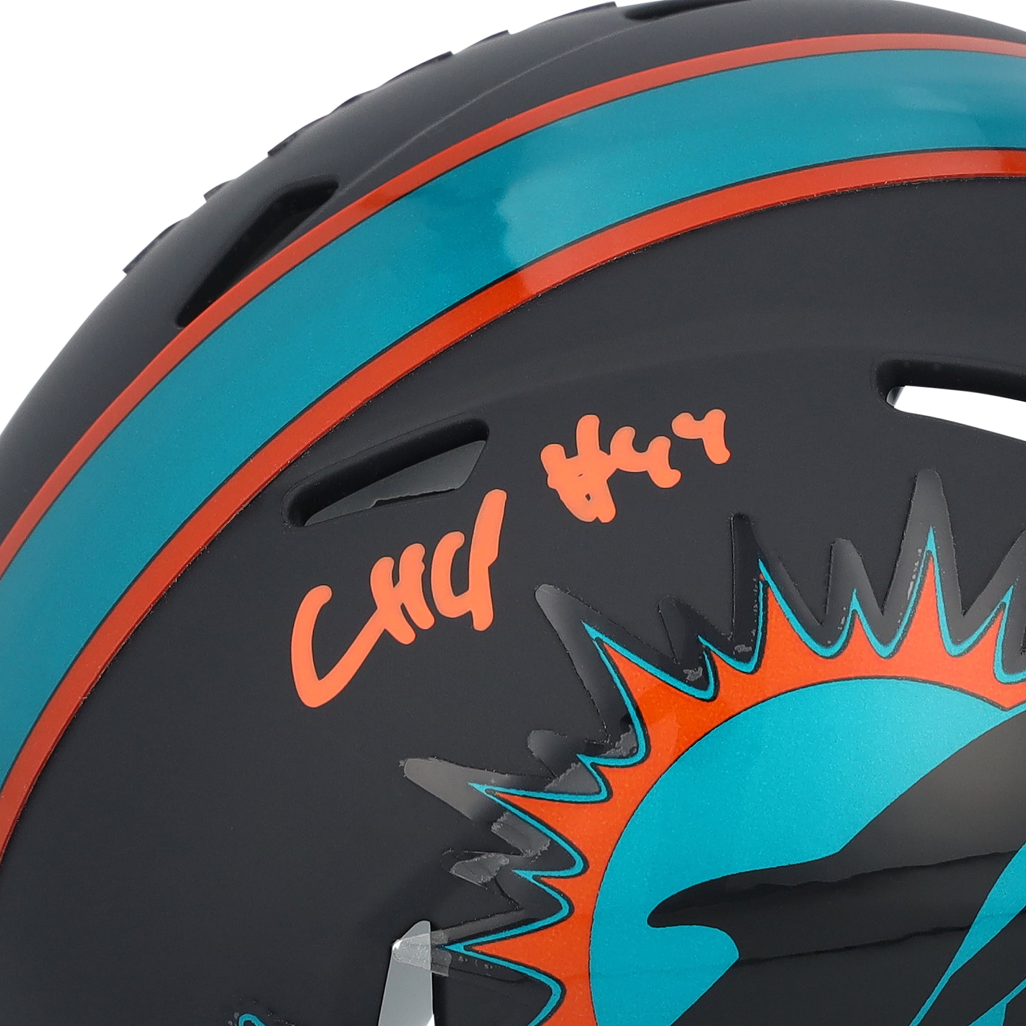 Chop Robinson Miami Dolphins Autographed Riddell Rivalry Speed Mini Helmet