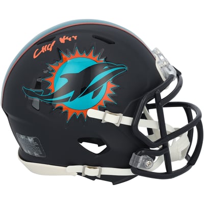 Chop Robinson Miami Dolphins Autographed Fanatics Authentic Riddell Rivalry Speed Mini Helmet