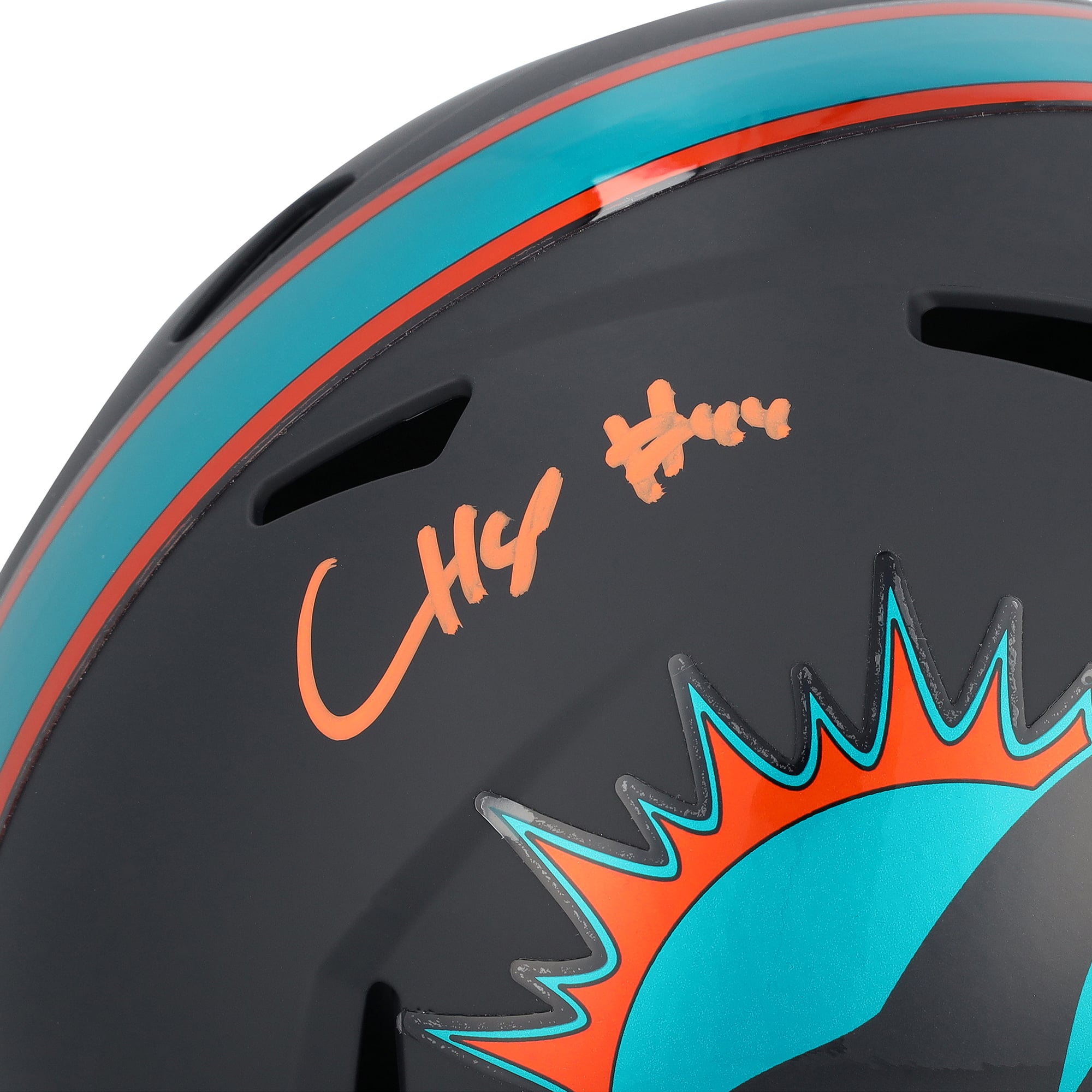 Chop Robinson Miami Dolphins Autographed Riddell Rivalry Speed Replica Helmet