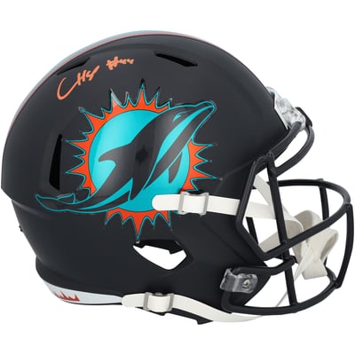 Chop Robinson Miami Dolphins Autographed Fanatics Authentic Riddell Rivalry Speed Replica Helmet