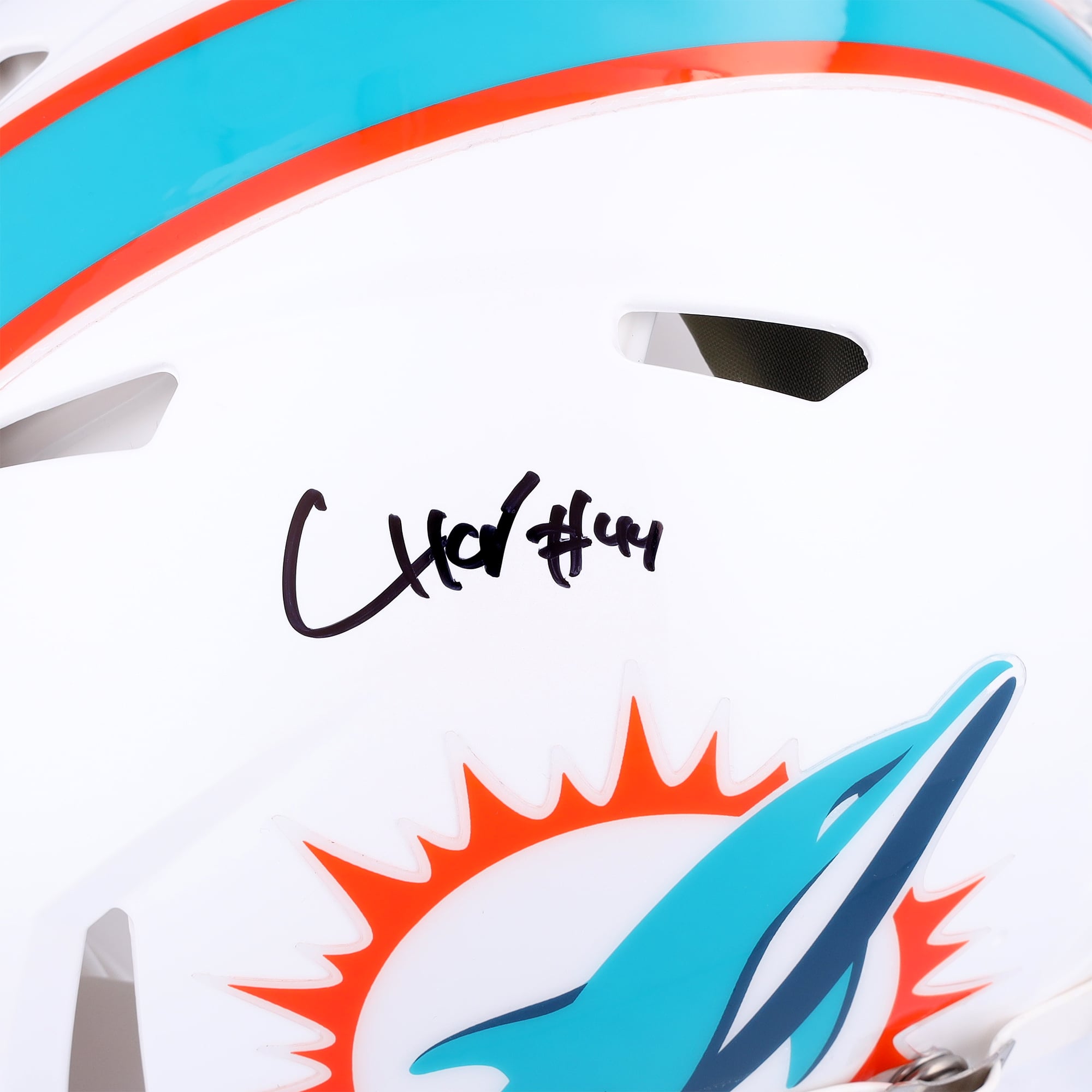 Chop Robinson Miami Dolphins Autographed Riddell Speed Authentic Helmet