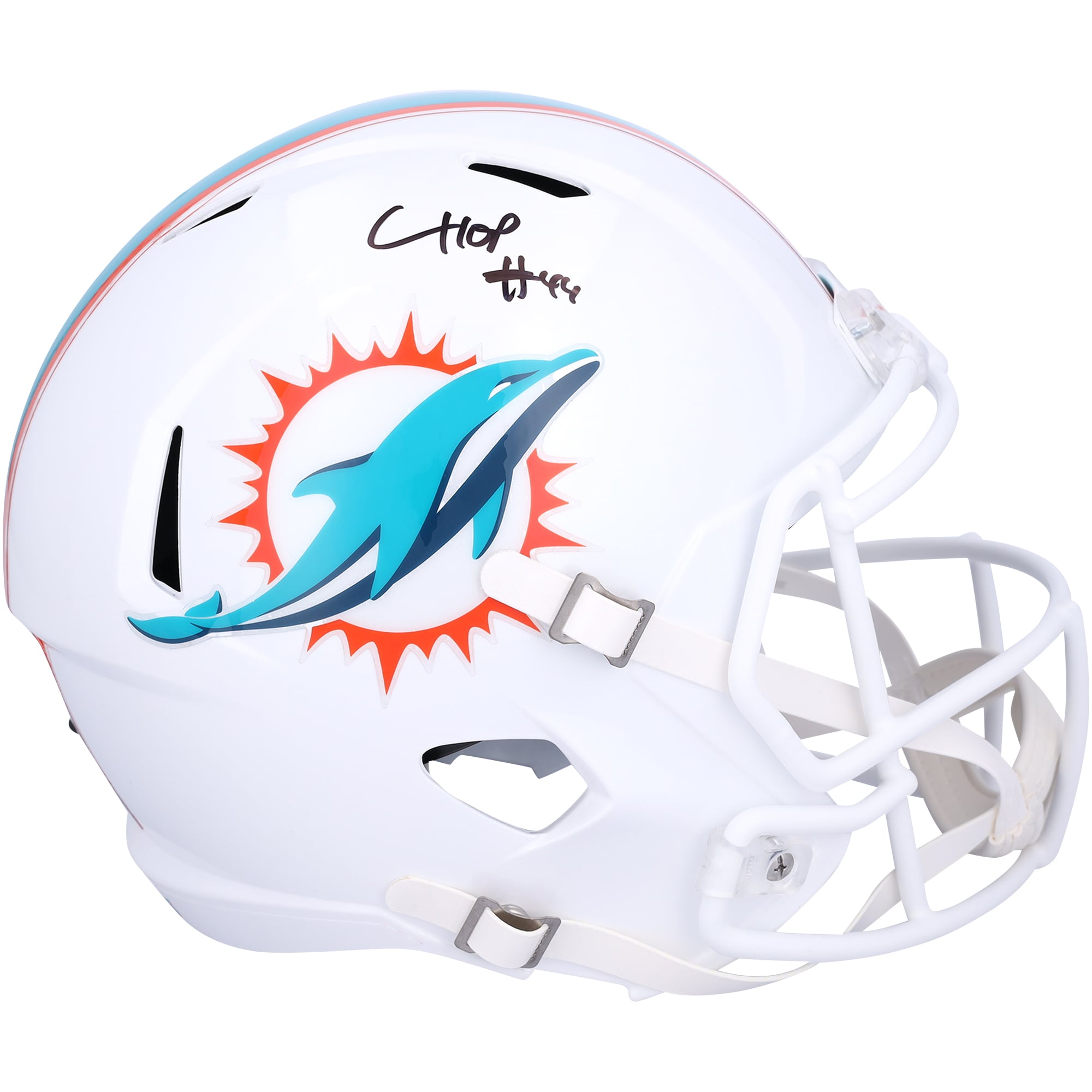 Casque Riddell Speed autographié par Chop Robinson des Miami Dolphins