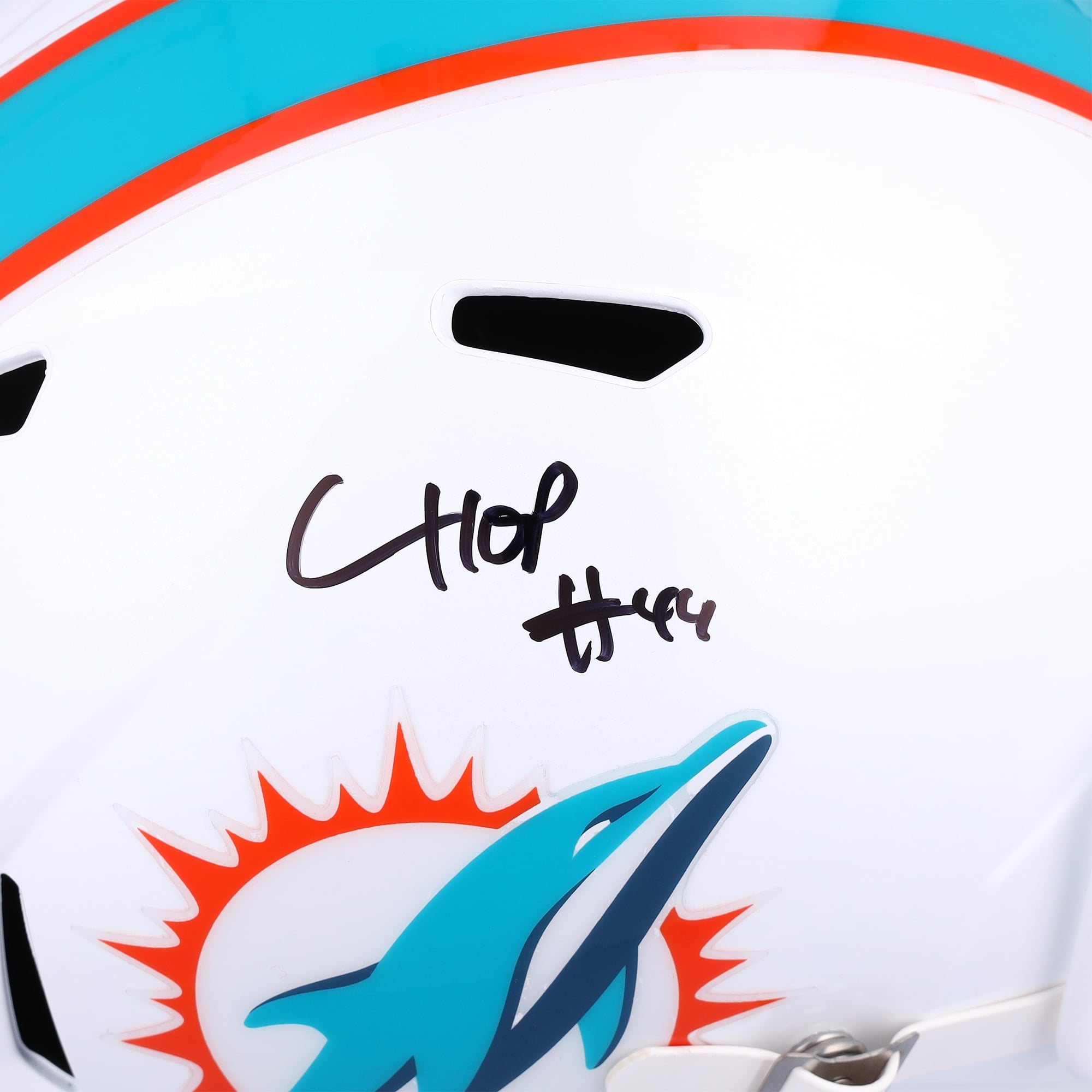 Casque Riddell Speed autographié par Chop Robinson des Miami Dolphins