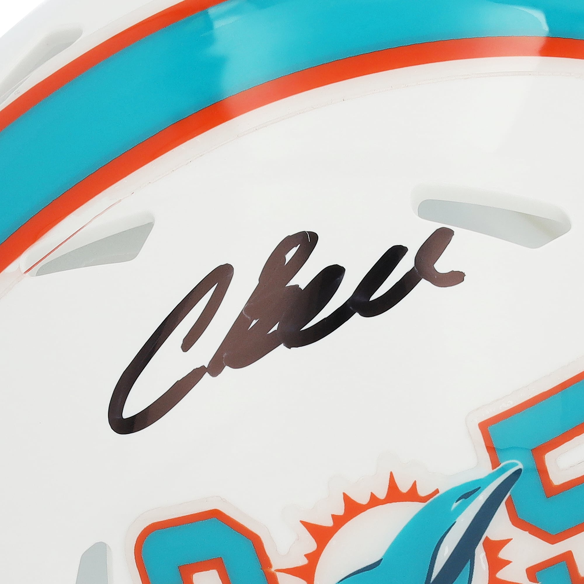 Chris Bell Miami Dolphins Autographed Riddell 305 Speed Mini Helmet